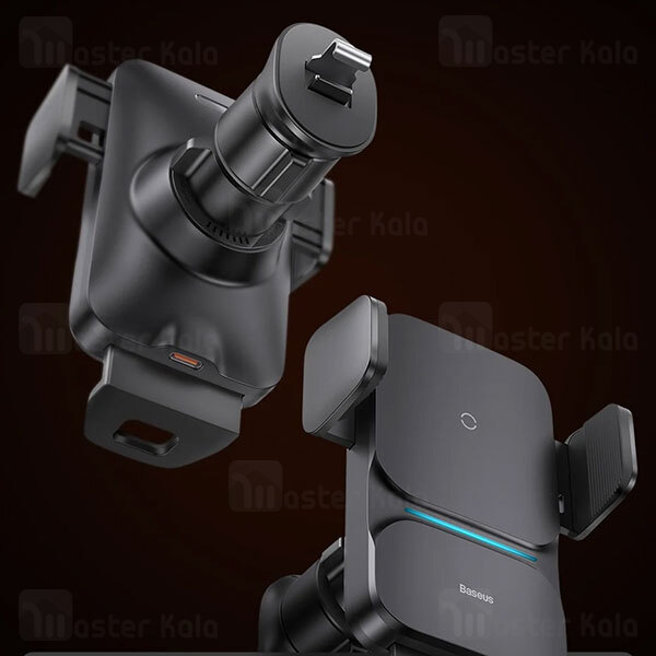 هولدر و شارژر وایرلس Baseus Wisdom Auto Alignment Car Mount CGZX000001
